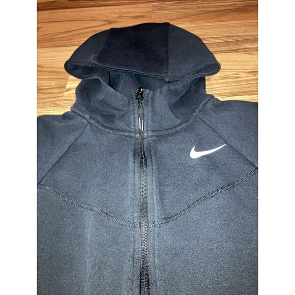 Nike Tech Fleece Windrunner Jacket Women's Large Black Zip‎ Up Athletic cotton - Picture 2 of 4